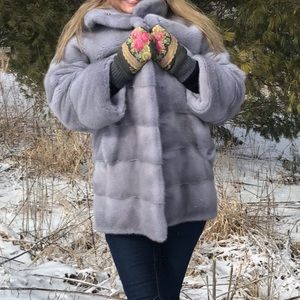 Mink fur coat